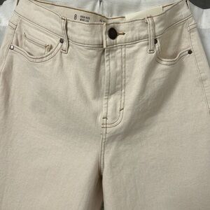 a.n.a High-Rise Wide Leg Light Tan Jeans